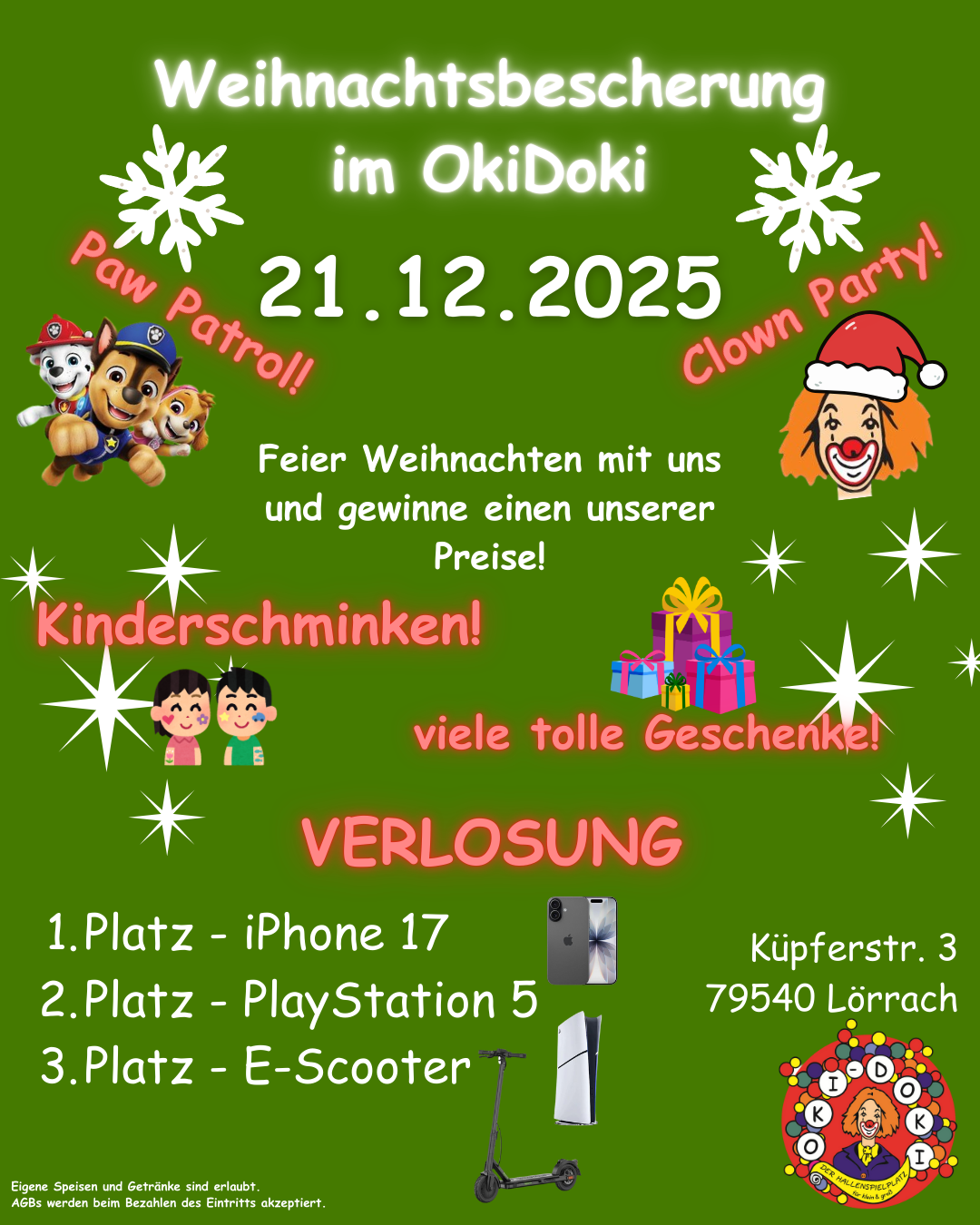 In den schweizer Herbstferien jeden Tag ab 1200 Uhr geöffnet2